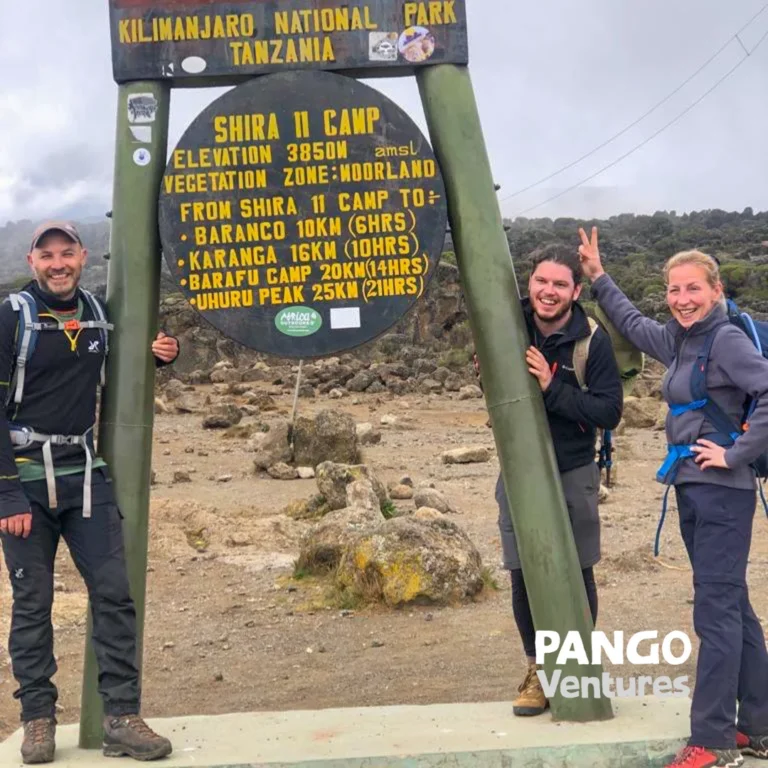 The Machame route on Mt. Kilimanjaro